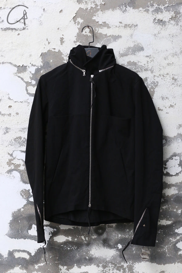 M.A+ 4-pocket detachable hood motorcycle jacket MA-J214DZHZ CCE-HEI Black